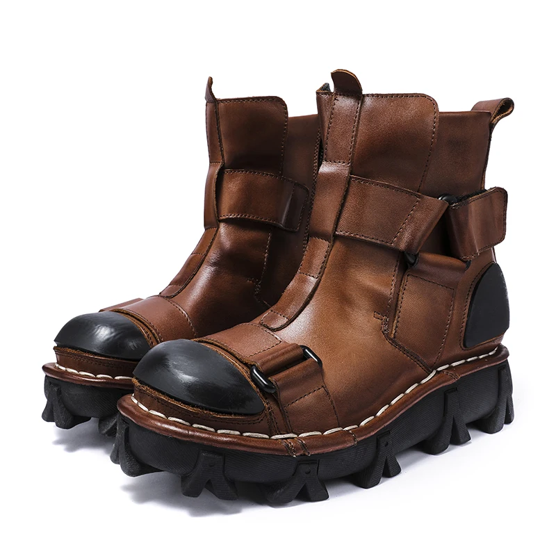 Leather Work Western - Motorlaarzen van echt leer voor heren,