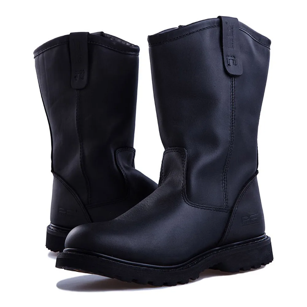 Leather Work Western - Pf Heren Echt Leer Goodyear-Welted Motorlaarzen