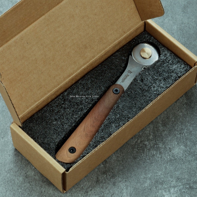 Round Knife Leatherwork - Klein metalen rolmes Roestvrij staal rond