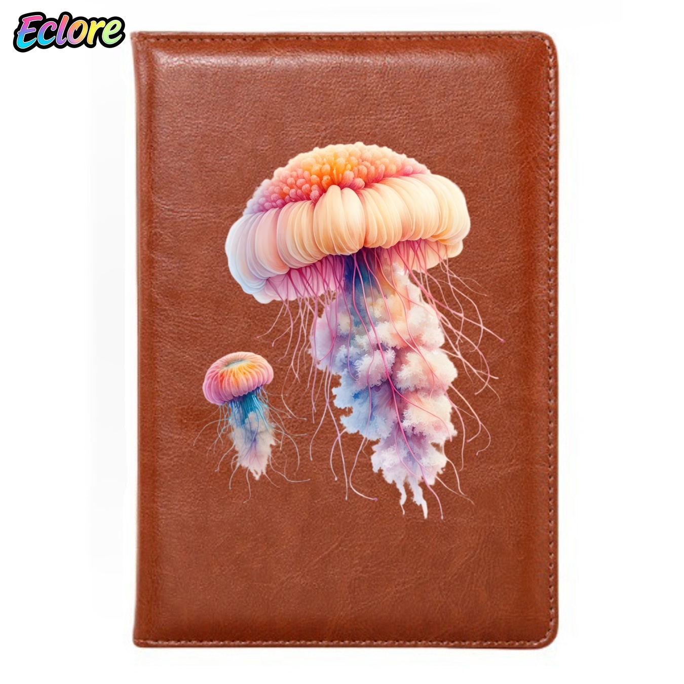 Leather Work Diary Covers - Kleurrijk kwallen PU lederen notitieboekje met