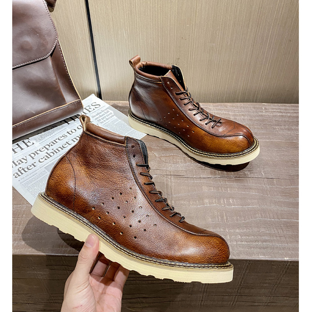 Echt leer voor heren, uitgehol - Leather Work Western recensie en prijs