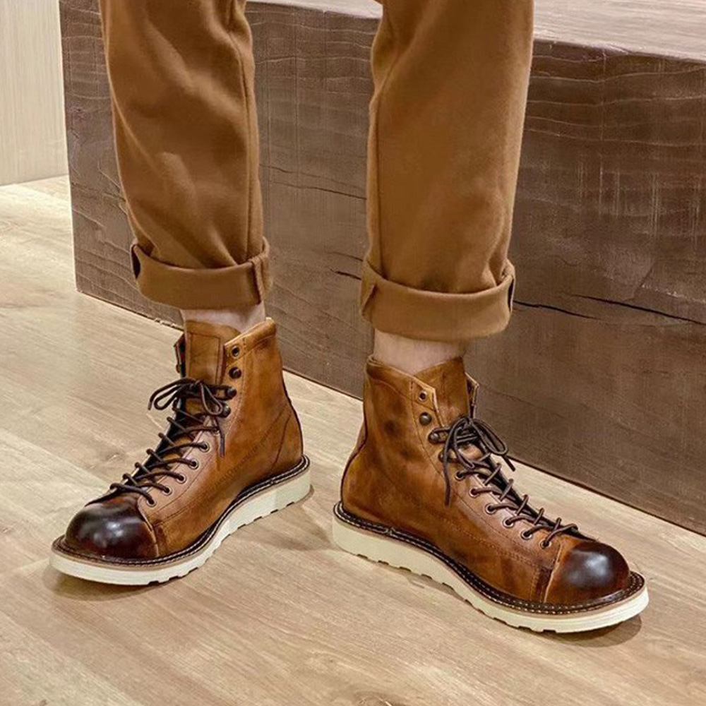 Echt leer voor heren, uitgehol - Leather Work Western recensie en prijs