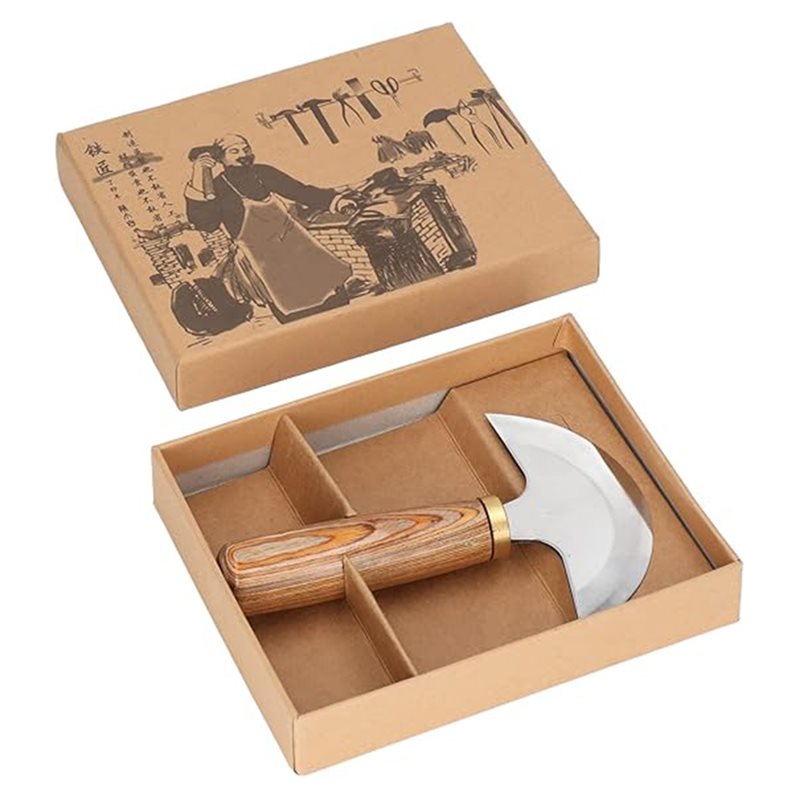 AB41-Houten handvat voor leerb - Round Knife Leatherwork recensie en prijs