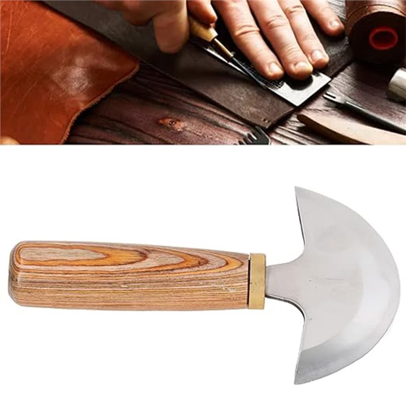 AB41-Houten handvat voor leerb - Round Knife Leatherwork recensie en prijs
