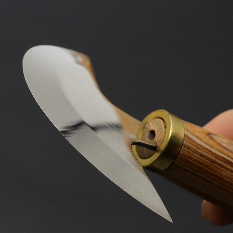 AB41-Houten handvat voor leerb - Round Knife Leatherwork recensie en prijs