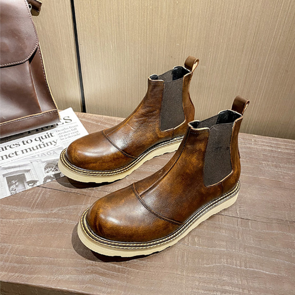 Retro lederen Chelsea-laarzen  - Leather Work Western recensie en prijs